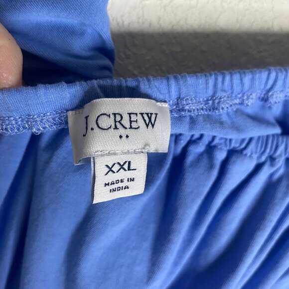 J.Crew Re-Imagined Dress Womens XXL Blue Cotton Short Sleeve Stretch Coastal - Picture 2 of 10